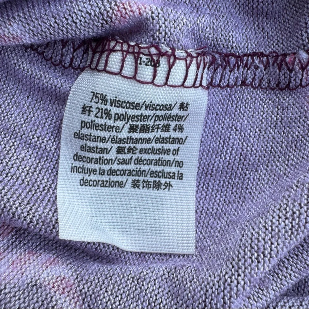 PINK Victoria's Secret Cozy Heather Purple Candy Cane Hearts Sleepwear Top Small